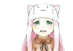  :3 animal_ears animal_hat blush cat_hat crying crying_with_eyes_open face green_eyes hat long_hair megurine_luka megurine_luka_(toeto) pink_hair shiba_itsuki simple_background snot solo tears toeto_(vocaloid) twintails vocaloid whiskers white_background younger 