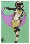  anthro belly_chain breasts caprine cloth collar dancing ecmajor female harem hooves horn mammal nipples outfit pasties sheep silk silks solo 