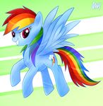  cutie_mark equine female feral friendship_is_magic grin hasbro horse mammal mn27 my_little_pony pegasus pony rainbow_dash_(mlp) solo wings 