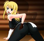  ass blonde_hair fairy_tail lucy_ashley lucy_heartfilia smile 