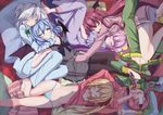  :&lt; :d ^_^ amino_dopple areola_slip areolae ascot ass bad_id bad_pixiv_id barefoot bat_wings black_legwear blonde_hair bloomers blue_hair bow braid breasts cameltoe censored cleavage closed_eyes convenient_censoring crescent cuddling drooling error flandre_scarlet garter_belt hair_bow head_wings hong_meiling hug izayoi_sakuya koakuma lace lingerie long_hair long_sleeves lying medium_breasts messy_hair midriff multiple_girls navel no_hat no_headwear no_panties no_pants no_wings one_eye_closed open_mouth pajamas panties patchouli_knowledge pillow plaid purple_hair red_eyes remilia_scarlet ribbon saliva see-through shirt_lift short_hair side_ponytail silver_hair sleeping sleeves_pushed_up smile striped striped_panties thigh_gap thighhighs touhou track_suit twin_braids underwear wings 
