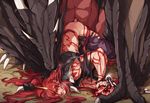  anal artist_request bestiality blood character_request clenched_teeth cum dragon eyes_closed guro horn injury interspecies long_hair male male_focus penis rape red_hair saliva snuff source_request teeth torn_clothes yaoi 