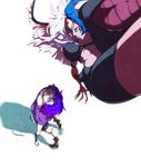  2girls boots duel_monster multiple_girls purple_hair yu-gi-oh! yubel yuu-gi-ou_gx 