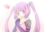  1girl drooling gloves hands_clasped heart kurodeko long_hair own_hands_together purple_eyes purple_hair solo sophie_(tales) tales_of_(series) tales_of_graces twintails 