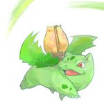  gen_1_pokemon green ivysaur lowres nintendo no_humans pokemon pokemon_(creature) red_eyes 