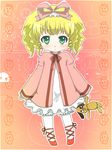  blonde_hair bow doll green_eyes hair_bow hina_ichigo kunkun pika pink_bow rozen_maiden solo 