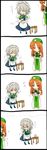  bad_id bad_pixiv_id chibi comic hat highres hiharo hong_meiling izayoi_sakuya multiple_girls ribbon short_hair silent_comic touhou 