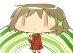  asasow bad_id bad_pixiv_id brown_eyes brown_hair game_console hidamari_sketch school_uniform skirt solo wide_face xbox_360 yuno 