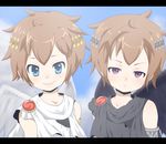  blue_eyes brown_hair kid_icarus multiple_boys pikanchu pit_(kid_icarus) purple_eyes 