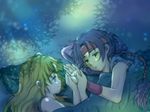  1girl blonde_hair hawkeye holding_hands lying milan1000 night riesz seiken_densetsu seiken_densetsu_3 