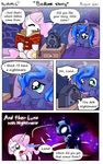  alfa995 alicorn armor bed bedtime bedtime_story blue_eyes blue_hair book comic conversation english_text equine female friendship_is_magic frown gasp glowing_eyes hair hasbro horse humour my_little_pony nightstand pegacorn pillow pink_hair pony princess_celestia_(mlp) princess_luna_(mlp) purple_eyes radio shock talking text young 