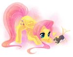  &hearts; equine female feral fluttershy_(mlp) friendship_is_magic hasbro horse mammal my_little_pony pegasus plain_background pony rat rodent tailwag white_background wings zilleniose zilleniose_(artist) 