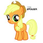  applejack_(mlp) blonde_hair equine female feral friendship_is_magic green_eyes hair hasbro hat horse looking_at_viewer mammal my_little_pony plain_background pony solo tail transparent_background unknown_artist young younger 