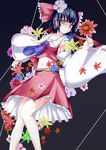  absurdres bad_id bad_pixiv_id black_hair blue_eyes detached_sleeves flower hair_ribbon hakurei_reimu highres navel ribbon solo takiteru touhou 