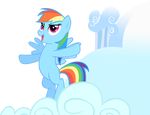  cloud cool_colors equine female feral friendship_is_magic hair hasbro horse mammal multi-colored_hair my_little_pony pegasus plain_background pony purple_eyes rainbow_dash_(mlp) rainbow_hair sky solo standing tail transparent_background unknown_artist wings 