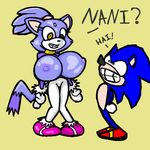  abstract_background amber_eyes beige_background big_breasts blaze_the_cat blue blue_body blue_hair breasts cat clothing feline female fur hair hedgehog huge_breasts male mammal nipples open_shirt plain_background ponytail purple purple_fur purple_nipples sega shiny_breasts shirt simple_background sonic_(series) sonic_the_hedgehog tail unknown_artist white_pupils yellow_background 
