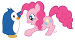  avian bird equine female feral friendship_is_magic fur hasbro horse mammal mawaru_penguindrum my_little_pony penguin pink_fur pinkie_pie_(mlp) pony unknown_artist 