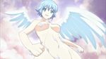  blue_hair breasts green_eyes naked nanael nude queen&#039;s_blade queen's_blade wings 