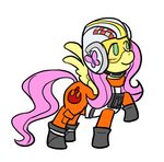  atlur blue_eyes butterfly costume crossover equine female feral fluttershy_(mlp) friendship_is_magic hair hasbro hat helmet horse insect mammal my_little_pony pegasus pilot pink_hair solo star_wars suit uniform wings x-wing_uniform yellow_body 