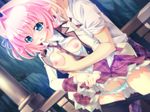  1boy 1girl amasako_koiboshi blue_eyes blush bra breast_grab breasts dutch_angle eternal_(soft) fingering game_cg grabbing panthose panties pantyhose pink_hair school_uniform skirt skirt_lift ten_no_hikari ten_no_hikari_wa_koi_no_hoshi underwear upskirt 