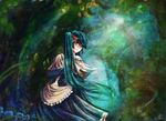  aqua_eyes aqua_hair bad_id bad_pixiv_id corset dress hatsune_miku highres llc long_hair solo very_long_hair vocaloid 