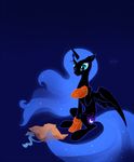  alicorn black equine female friendship_is_magic gift my_little_pony nightmare_moon_(mlp) note palestorm socks solo tears 