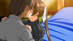  animated animated_gif brown_hair erogos eyes_closed gif kiss konno_suzuka love_fetish sweater 