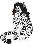  eating feline gladioli_(commissioner) mammal solo tiger toradoshi 