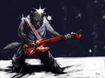  cool_colors eyes_closed guitar male mammal musician racoonwolf red solo wolf 
