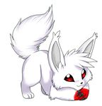  animated blood canine claws cub cute fox fur gif mammal plain_background red_eyes solo transparent_background vengefulspirits white white_fur young 
