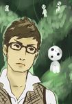  brown_hair glasses kodama male male_focus mononoke_hime 