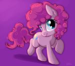  equine female feral friendship_is_magic fur hair hasbro horse mammal my_little_pony pink_fur pink_hair pinkie_pie_(mlp) pony purple_background solo warm_colors 
