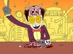  blood glasses gloves gore lagomorph rabbit superjail warden 