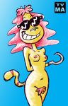  anthro breasts cat doctor dr_hutchison eyewear feline female hair hands_behind_back hook mammal nipples nude pubes pubic_hair red_hair rocko&#039;s_modern_life rocko's_modern_life solo standing sunglasses tail tvma 