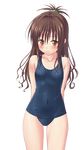  blush brown_hair highres loli long_hair navel one-piece_swimsuit school_swimsuit smile solo swimsuit to_love-ru toloveru yuuki_mikan 