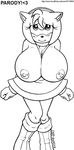  animal_ears big_breasts breasts dress female hedgehog mammal monochrome nipples plain_background sega solo sonic_(series) vkyrie white_background 