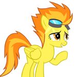  brown_eyes equine eyewear female feral friendship_is_magic goggles hair hasbro hoof_up horse mammal multi-colored_hair my_little_pony orange_eyes orange_hair pegasus plain_background solo spitfire_(mlp) tail transparent_background two_tone_hair unknown_artist warm_colors wings wonderbolts_(mlp) yellow_body 