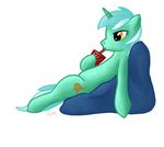  bean_bag cool_colors equine female friendship_is_magic hasbro horn horse lazy lyra_(mlp) lyra_heartstrings_(mlp) mammal my_little_pony pony soda solo unicorn unknown_artist 