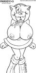  artie big_breasts breasts female hedgehog male mammal monochrome nipples plain_background sega size_difference sonic_(series) vkyrie white_background 