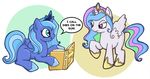  alicorn duo equine female feral friendship_is_magic hasbro horn mammal my_little_pony pegacorn princess_celestia_(mlp) princess_luna_(mlp) sibling sisters the_love_cat thelovecat winged_unicorn wings 