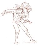  ahiru ahiru_(duck) ballet bird dancing duck fakir male_focus monochrome ponytail princess_tutu traditional_media yameshoko 