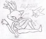  2009 black_and_white blaze_the_cat blood breasts cat feline female hedgehog looking_at_viewer mammal monochrome navel nipples nosebleed nude plain_background ponytail pussy sega simple_background sketch sonic_(series) sonic_the_hedgehog tail unknown_artist white_background 