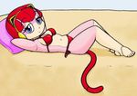  bikini bra breasts cat cat_ears clothed clothing feline female mammal panties polly_ester polly_esther samurai_pizza_cats shep skimpy solo swimsuit tail underwear warm_colors 