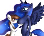  anthro breasts duo female friendship_is_magic jbond larger_female male my_little_pony navel nude pipsqueak_(mlp) princess_luna_(mlp) simple_background size_difference smaller_male white_background 