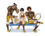  avatar:_the_last_airbender avatar_(series) cheerleader crossdressing food football hamburger jet_(avatar) kyosa mcdonald's multiple_boys pizza skirt sokka zuko 