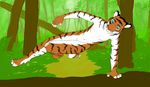  anatomically_correct forest free_running invalid_tag jungle koosh-ball male mammal nude parkour rey running safe solo steggy tasteful tiger tree wood 
