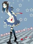  alice:_madness_returns alice_(character) alice_(wonderland) alice_in_wonderland alice_liddell american_mcgee&#039;s_alice american_mcgee's_alice apron black_hair blood boots dress knife 