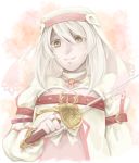  1girl alice_(tales) blonde_hair commentary_request dress gloves hat highres jewelry medium_hair rapier ring smile solo sword tales_of_(series) tales_of_symphonia tales_of_symphonia_knight_of_ratatosk veil weapon yellow_eyes 