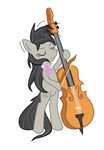  bow_(stringed_instrument) cello clothing collar cutie_mark equine female friendship_is_magic grey_body hair hasbro horse mammal musical_instrument my_little_pony octavia_(mlp) pony solo standing unknown_artist 