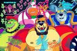 alligator alligatorid anthro avian barazoku bear bird bow_tie chicken choker clothing crocodilian crossgender eyewear five_nights_at_freddy&#039;s five_nights_at_freddy&#039;s:_security_breach freddynsfwgay galliform gallus_(genus) glamrock_bonnie_(fnaf) glamrock_chica_(fnaf) glamrock_freddy_(fnaf) glasses group hat headgear headwear hi_res himbo himbofication jewelry lagomorph leporid male mammal mohawk montgomery_gator_(fnaf) necklace phasianid rabbit reptile scalie scottgames selfie steel_wool_studios top_hat